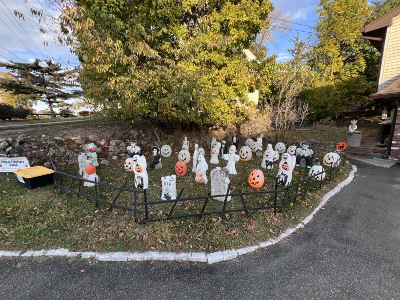 (Photo: The Marinaro family's annual Halloween display in Hopatcong is helping raise money and collect supplies for animals in need as part of its fourth annual fundraiser. Courtesy | Anthony Marinaro)