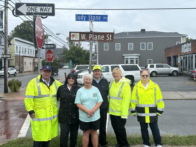 (Photo: Judy Stone with Hackettstown Crossing Guards)