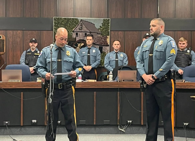 KIDDER TWP POLICE SERGEANT バッジ ミリタリー Byram Township police promote Christopher Spaldo to sergeant